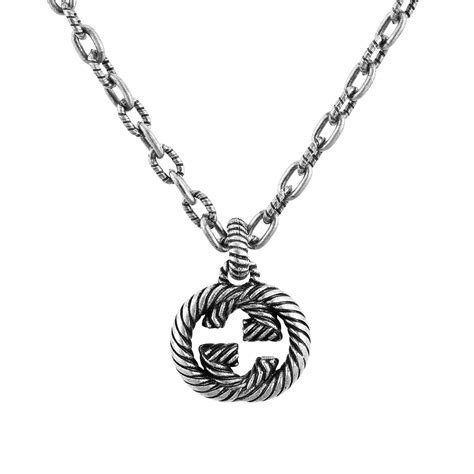 gucci silver and brown|Gucci silver necklace uk.